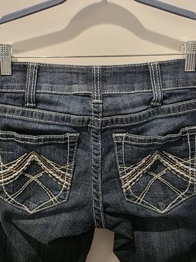 Ariat R.E.A.L. Low Rise Rosy Whipstitch BootCut Jean 28S Lakeshore Dark Western